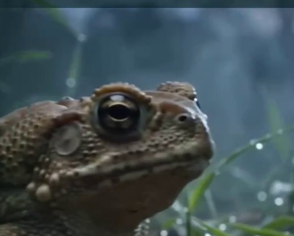 Cane toad close-up — the invasive-species resource behind ToadCo's bioactive peptide R&D (illustrative visual)